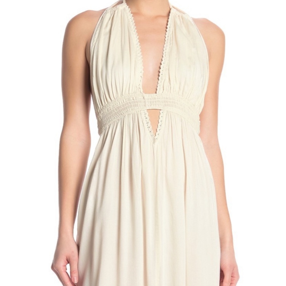 Nordstrom Rack white halter maxi dress